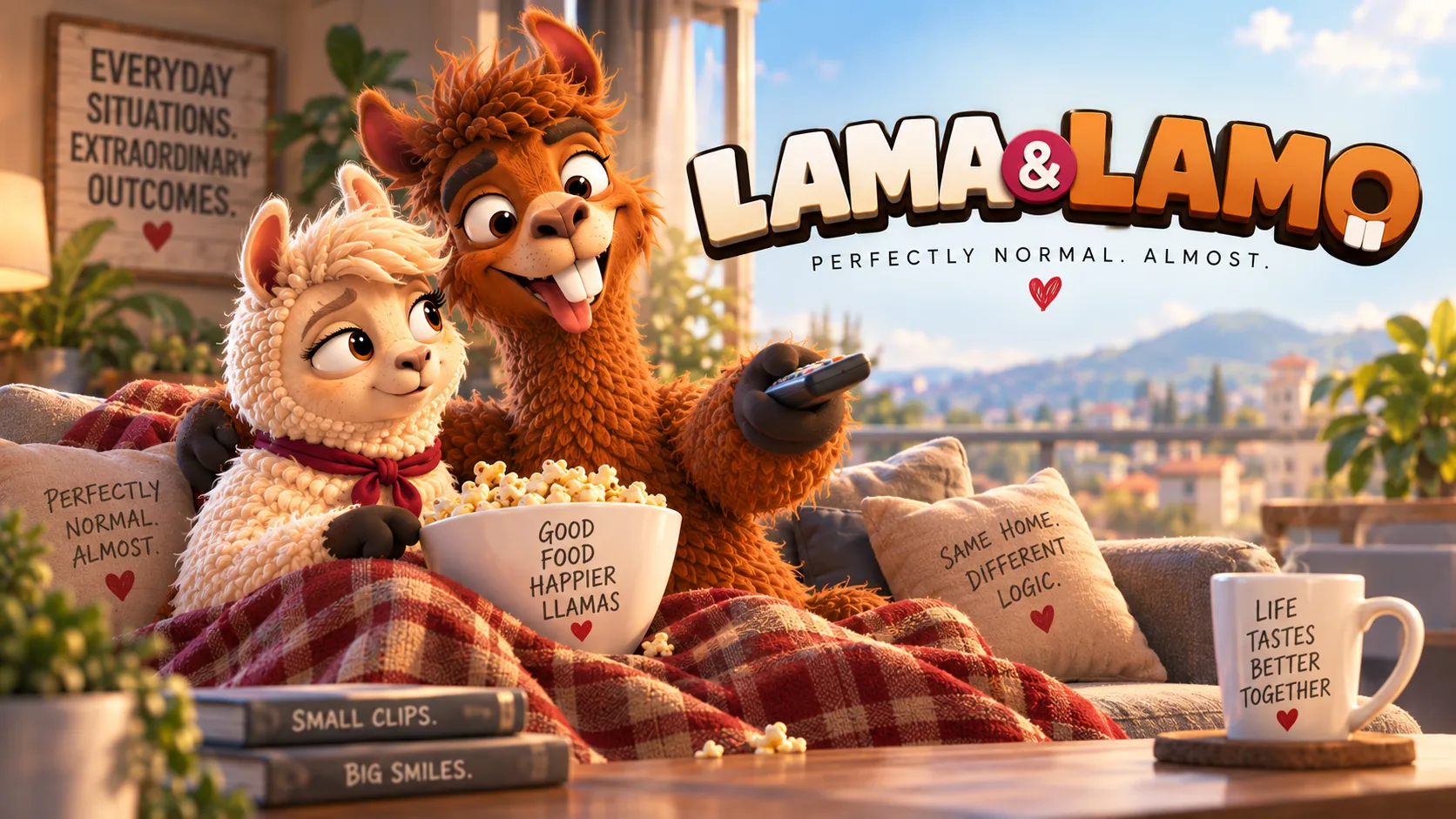 LAMA and LAMO watching television together